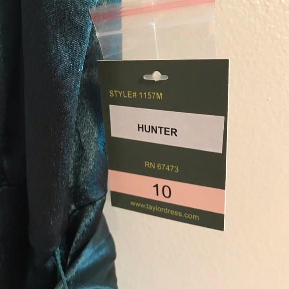 Green Satin Ruffle Dress - Picture 3 of 3